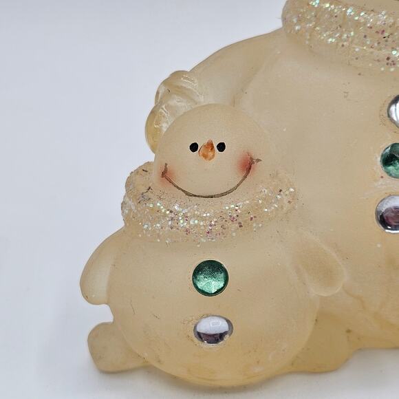Charming Vintage Christmas Snowman and Snow Baby Figurine - Retro Holiday Decor - Picture 5 of 8